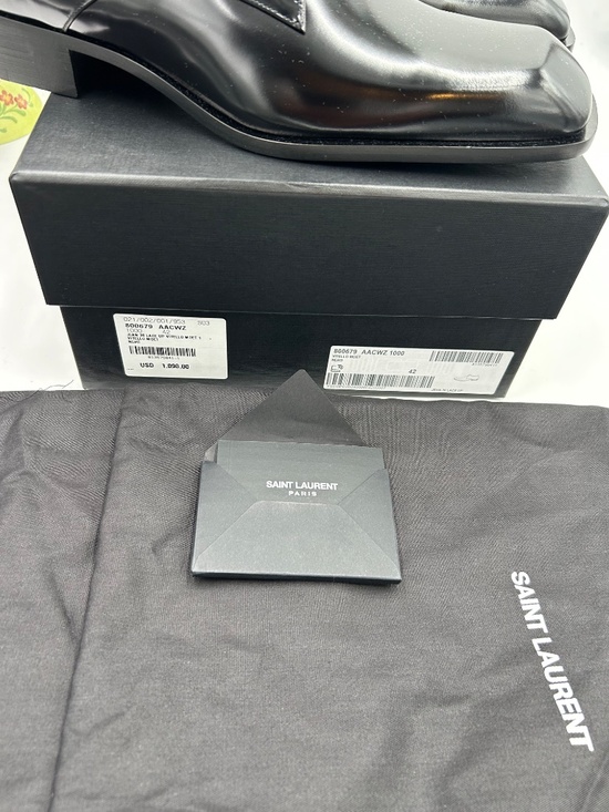 Men’s Saint Laurent JEAN Leather Derby Shoes. Size 42/9 US. Made in Italy. main image 11